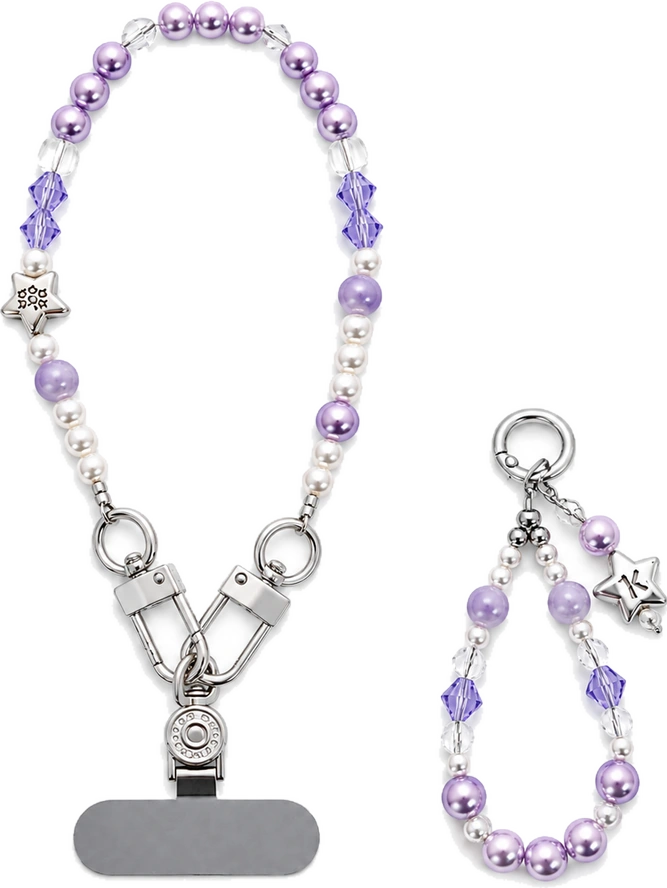Lilac Glow beaded wristlet