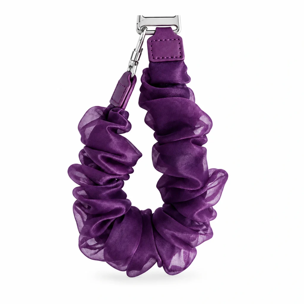 Lace Wristlet - Plum — the complete original accessory and its separate pieces on white. AI styling visualization.