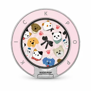 Pet Parade Blush Ring Stand — front view on a white background. AI styling visualization.