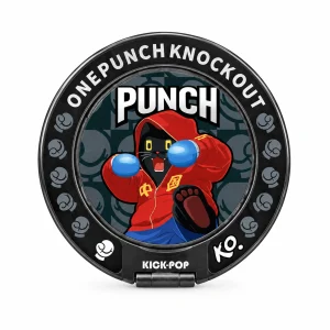 Knockout Punch Ring Stand — front view on a white background. AI styling visualization.