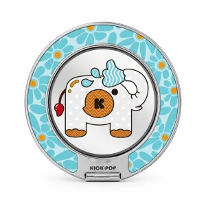 Patchwork Elephant Ivory Ring Stand — front view on a white background. AI styling visualization.
