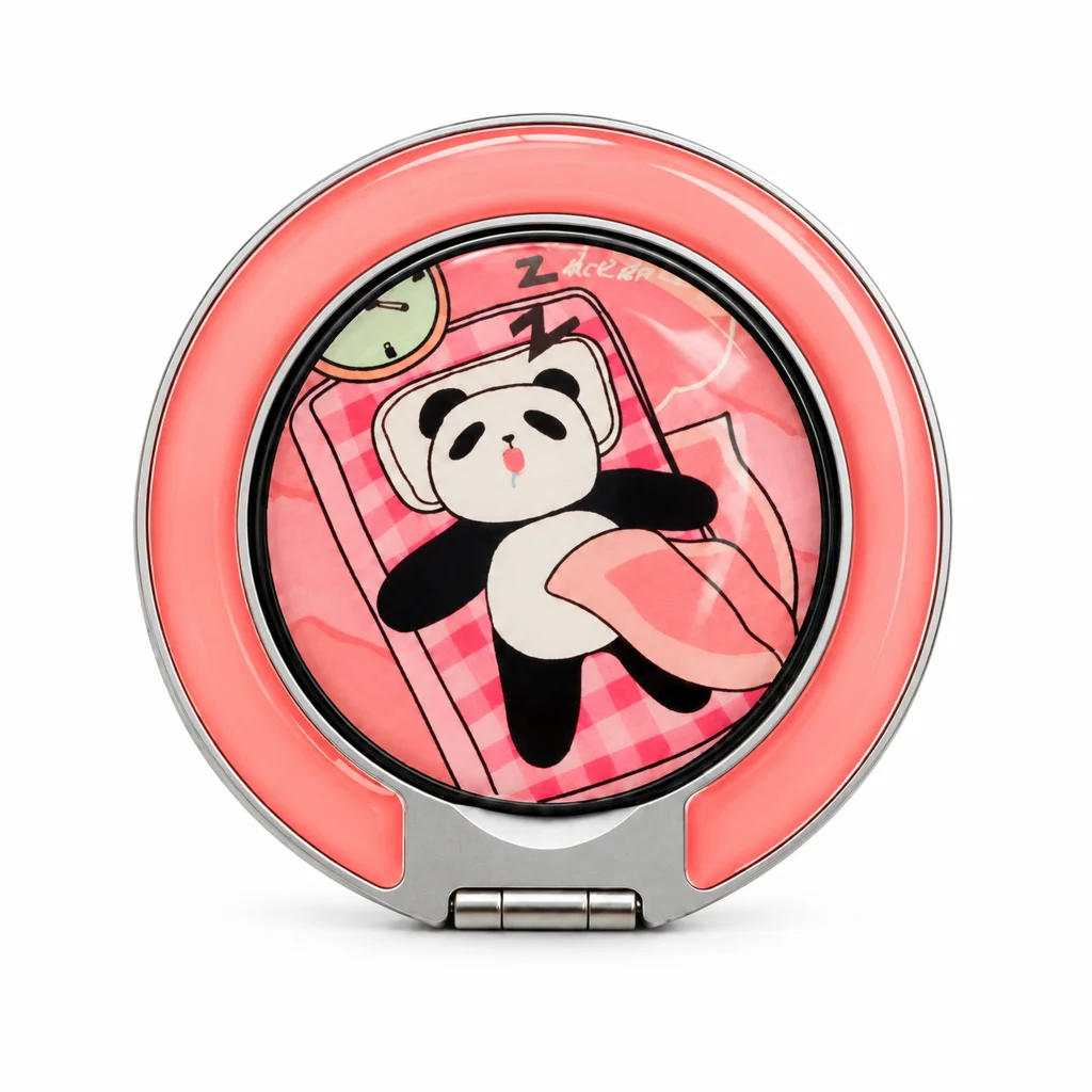 Ballet Panda Coral Ring Stand — front view on a white background. AI styling visualization.