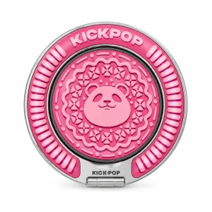 Panda Cookie Pink Ring Stand — front view on a white background. AI styling visualization.