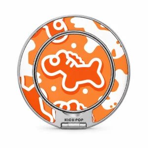 Bone Orange Ring Stand — front view on a white background. AI styling visualization.