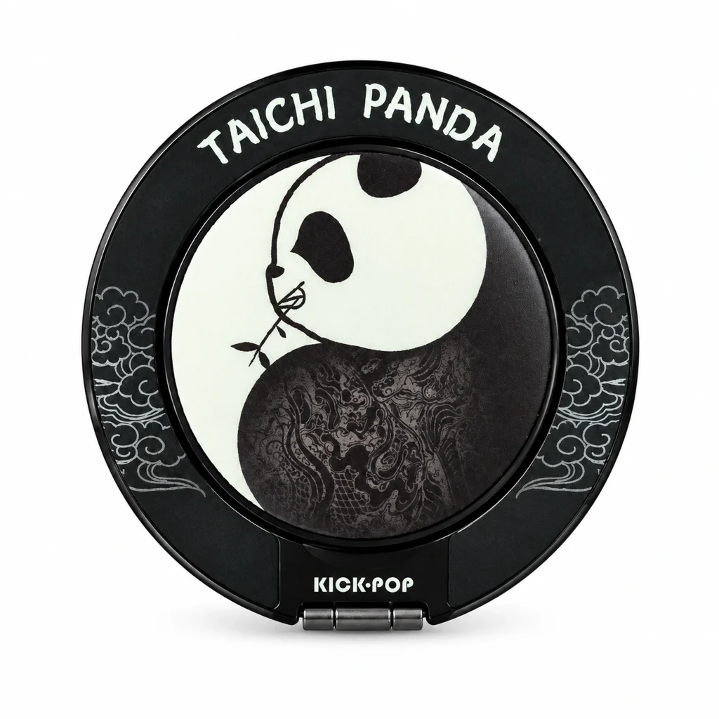 Taichi Panda Ring Stand — front view on a white background. AI styling visualization.