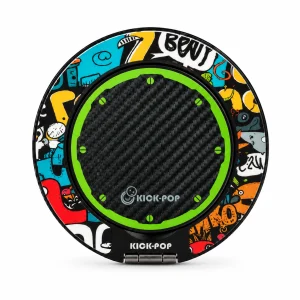 Doodle Texture Green Ring Stand — front view on a white background. AI styling visualization.