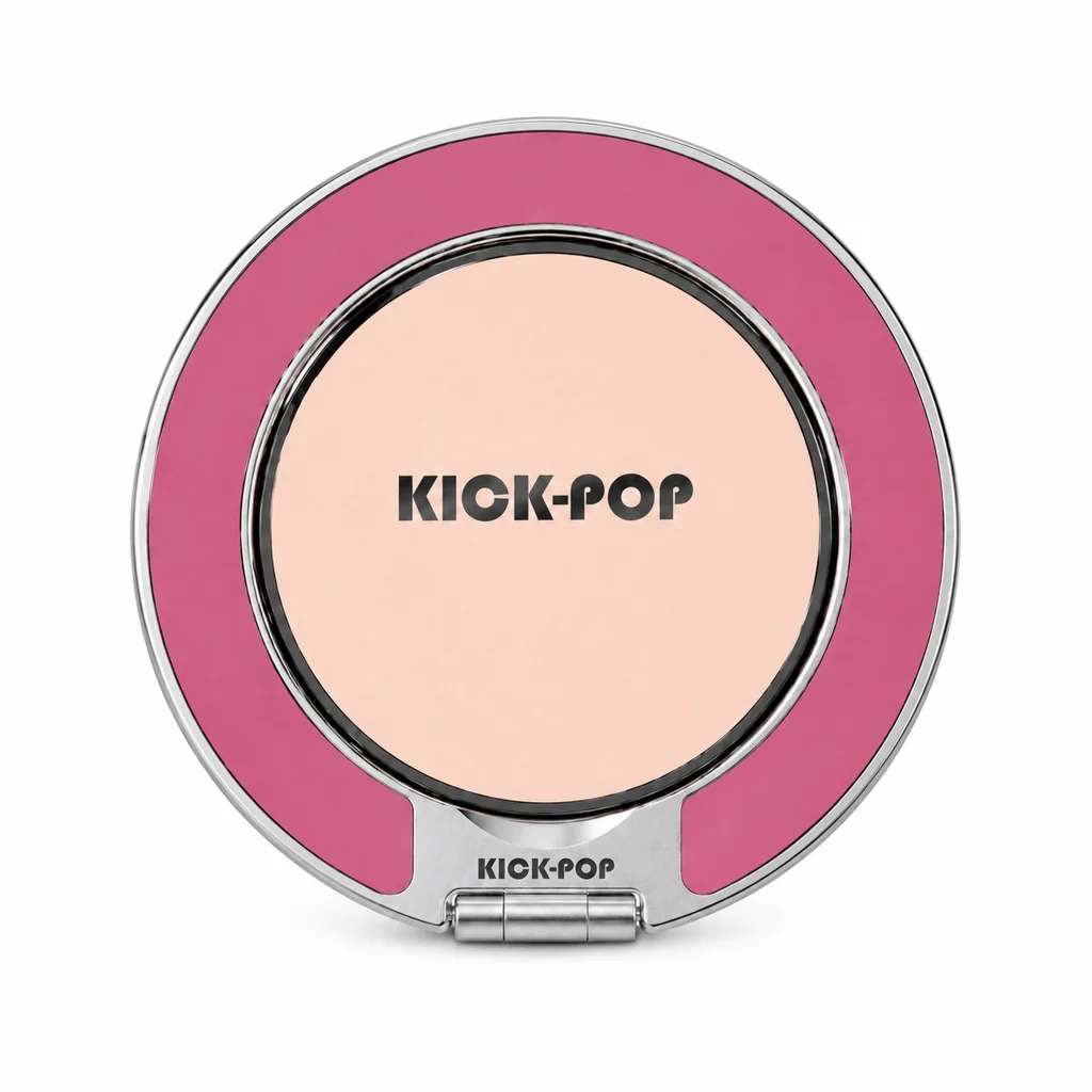 Logo Rose Peach Ring Stand — front view on a white background. AI styling visualization.