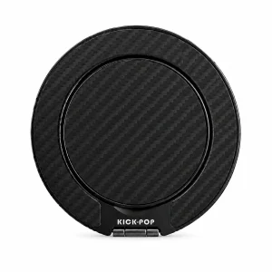 Diagonal Black Ring Stand — front view on a white background. AI styling visualization.