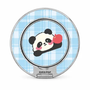 Apple Panda Blue Ring Stand — front view on a white background. AI styling visualization.