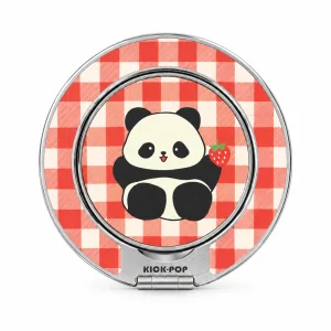 Strawberry Panda Ring Stand — front view on a white background. AI styling visualization.