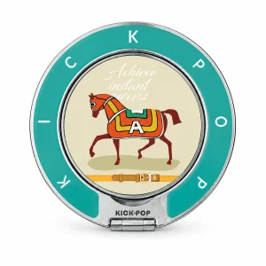 Lucky Horse Aqua Ring Stand — front view on a white background. AI styling visualization.