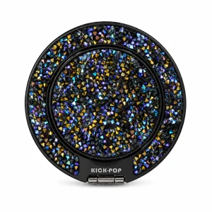 Midnight Prism Ring Stand — front view on a white background. AI styling visualization.