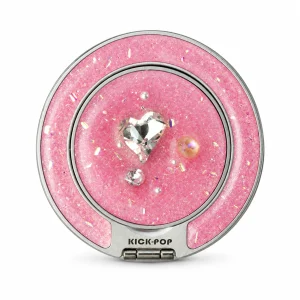Pink Jewel Cluster Ring Stand — front view on a white background. AI styling visualization.