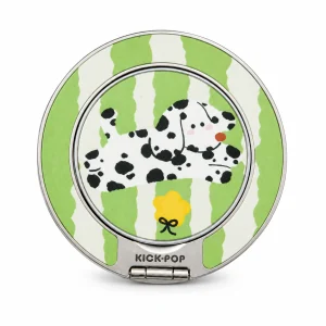 Dalmatian Bloom Ring Stand — front view on a white background. AI styling visualization.