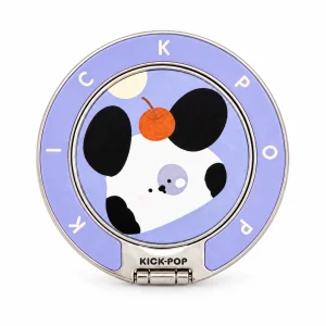 Panda Tangerine Lilac Ring Stand — front view on a white background. AI styling visualization.