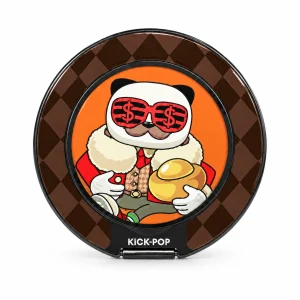 Fortune Cat Brown Ring Stand — front view on a white background. AI styling visualization.