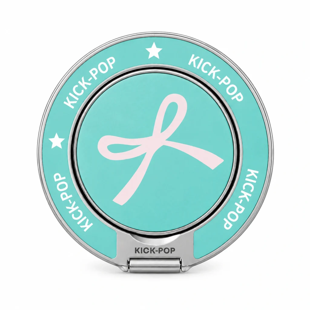 Ribbon Aqua Ring Stand — front view on a white background. AI styling visualization.