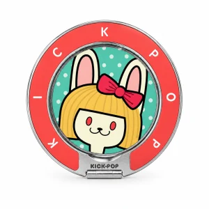 Bow Bunny Coral Ring Stand — front view on a white background. AI styling visualization.