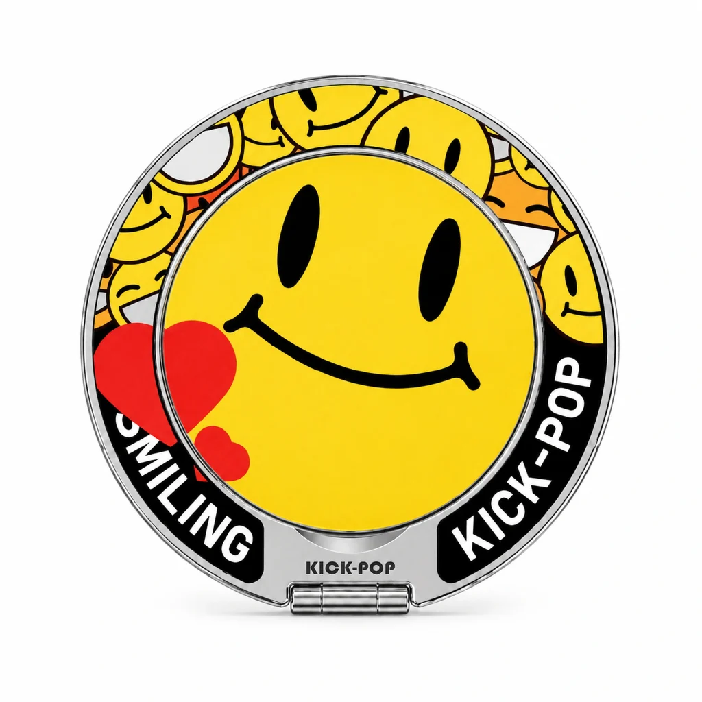 Smile Pop Yellow Ring Stand — front view on a white background. AI styling visualization.