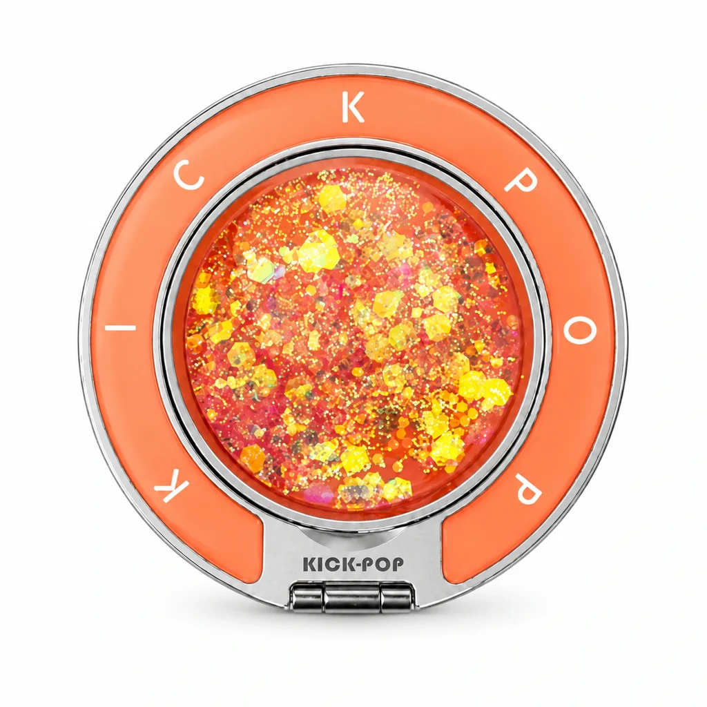 Orange Confetti Ring Stand — front view on a white background. AI styling visualization.