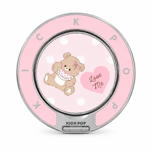 Love Me Bear Ring Stand — front view on a white background. AI styling visualization.