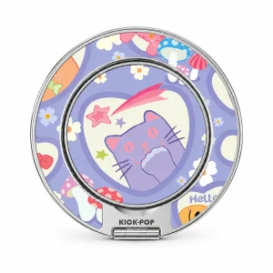 Lavender Cat Ring Stand — front view on a white background. AI styling visualization.