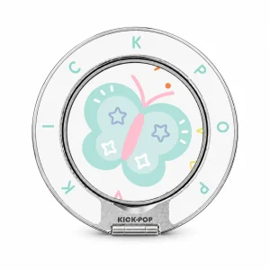 Pastel Butterfly Ring Stand — front view on a white background. AI styling visualization.