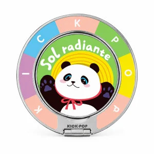 Sol Radiante Panda Ring Stand — front view on a white background. AI styling visualization.