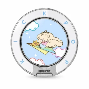 Paper Plane Puppy Ring Stand — front view on a white background. AI styling visualization.