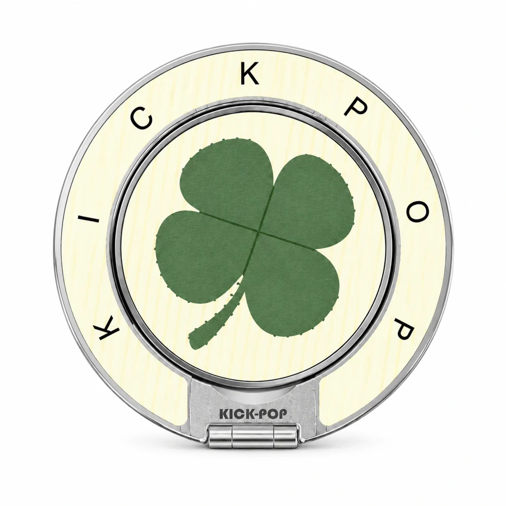 Clover Cream Ring Stand — front view on a white background. AI styling visualization.
