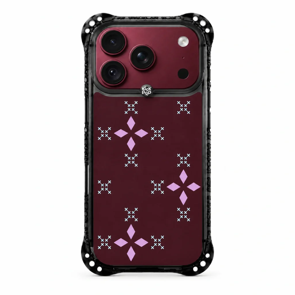 Sparkle / Mulberry Diamonds — back view on a white background. AI styling visualization.