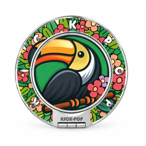 Tropical Toucan Ring Stand — front view on a white background. AI styling visualization.