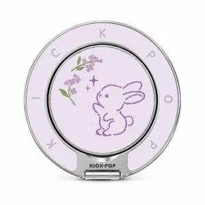 Lavender Bunny Ring Stand — front view on a white background. AI styling visualization.