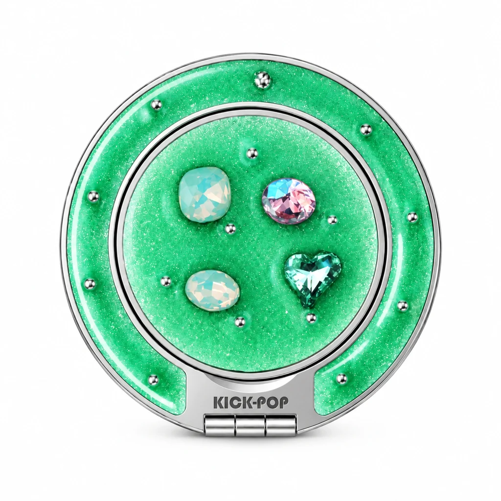 Emerald Jewel Mix Ring Stand — front view on a white background. AI styling visualization.