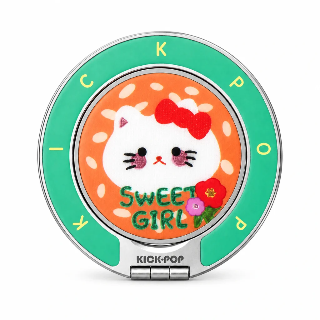 Sweet Girl Cat Ring Stand — front view on a white background. AI styling visualization.