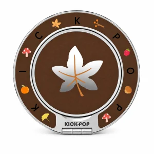 Autumn Leaf Brown Ring Stand — front view on a white background. AI styling visualization.