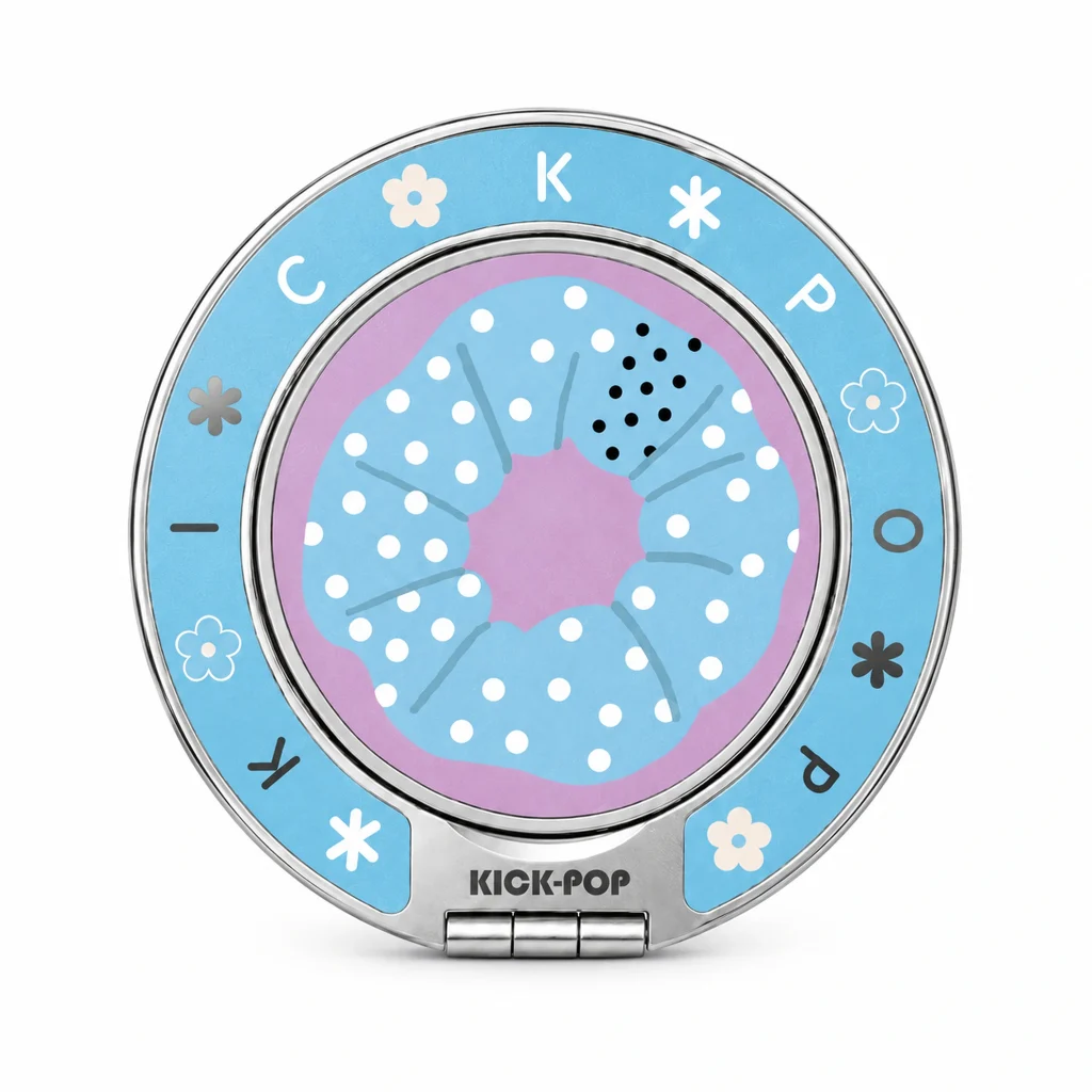 Sky Dot Blossom Ring Stand — front view on a white background. AI styling visualization.