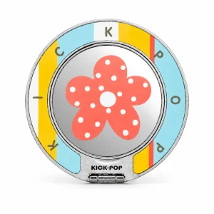 Coral Dot Daisy Ring Stand — front view on a white background. AI styling visualization.