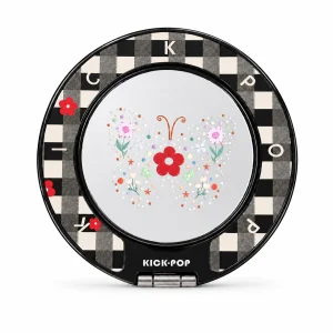 Gingham Butterfly Ring Stand — front view on a white background. AI styling visualization.