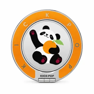 Orange Snack Panda Ring Stand — front view on a white background. AI styling visualization.