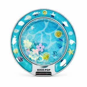 Ocean Confetti Ring Stand — front view on a white background. AI styling visualization.