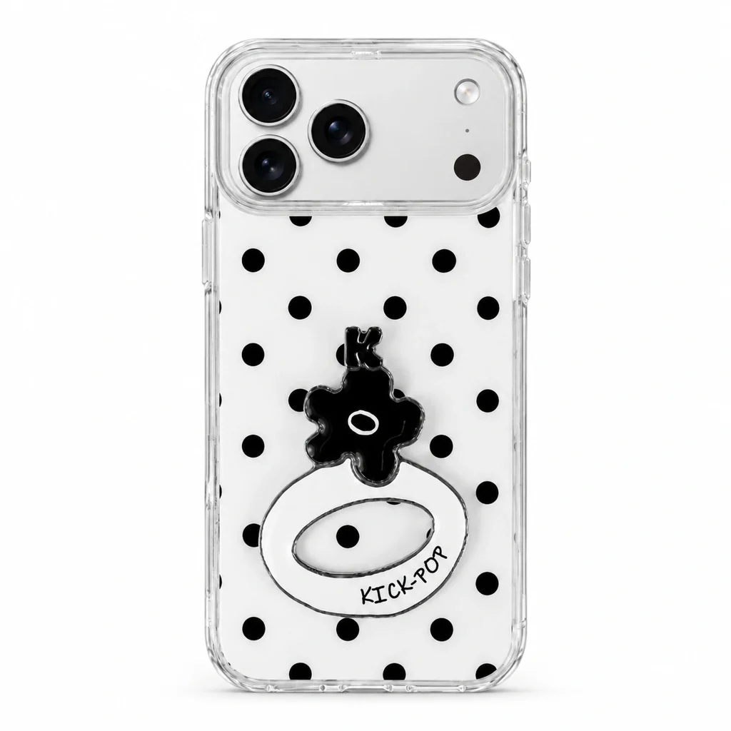 Floral Stand / White Dot — back view on a white background. AI styling visualization.