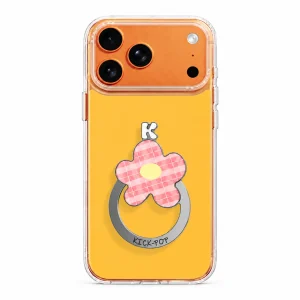 Floral Stand / Mango Gingham Accent — back view on a white background. AI styling visualization.