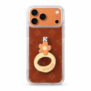 Floral Stand / Rust Blossom — back view on a white background. AI styling visualization.