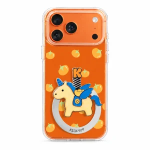 Floral Stand / Orange Pony — back view on a white background. AI styling visualization.