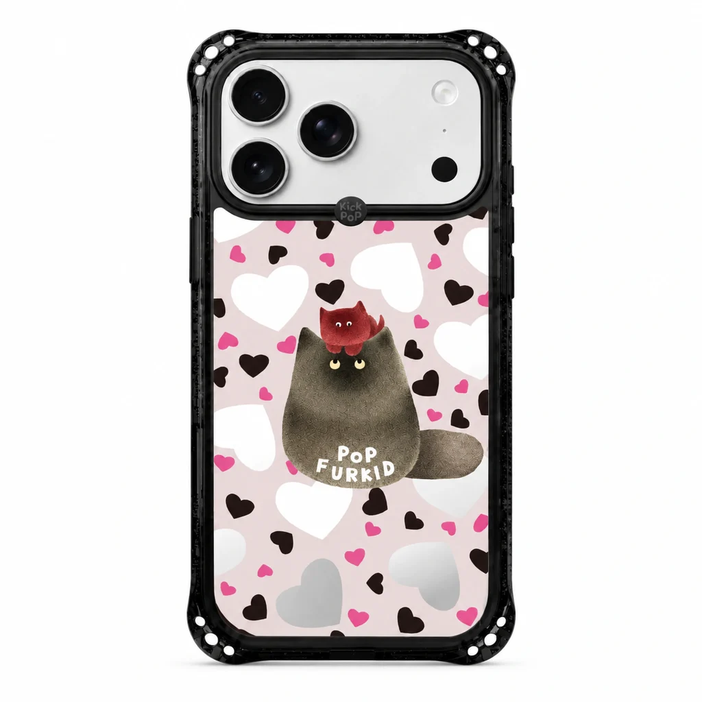 Sparkle / Heart Cat — back view on a white background. AI styling visualization.