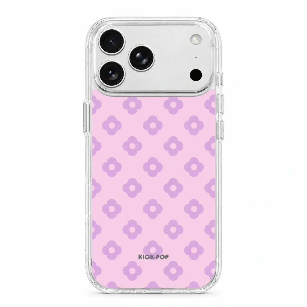 Transparent Print / Lilac Diamond — back view on a white background. AI styling visualization.