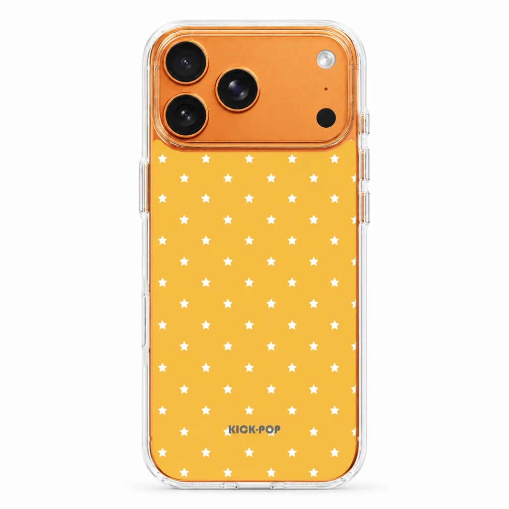 Transparent Print / Marigold Dot — back view on a white background. AI styling visualization.