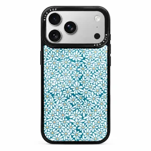 Glossy Graphic / Blue Daisy — back view on a white background. AI styling visualization.