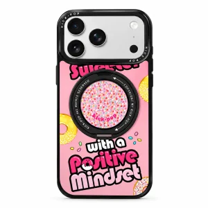 Rotating Ring / Positive Pink — back view on a white background. AI styling visualization.